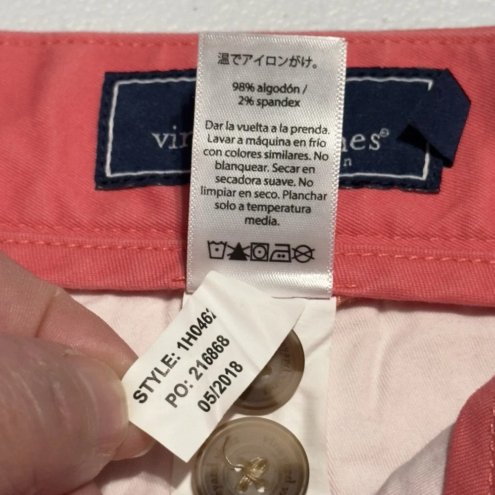 Vineyard Vines Shep & Ian Flat Front Breaker Shorts Men's Sz 31 Light Red Salmon